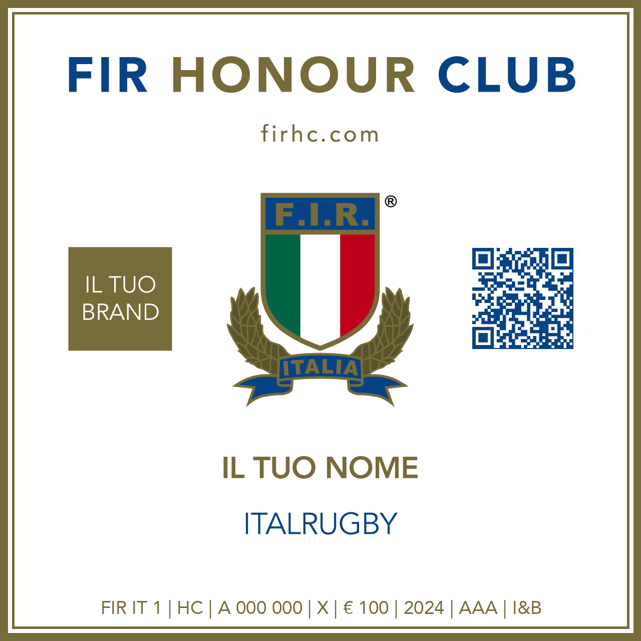 FIR Honour Club - Token - IL TUO BRAND